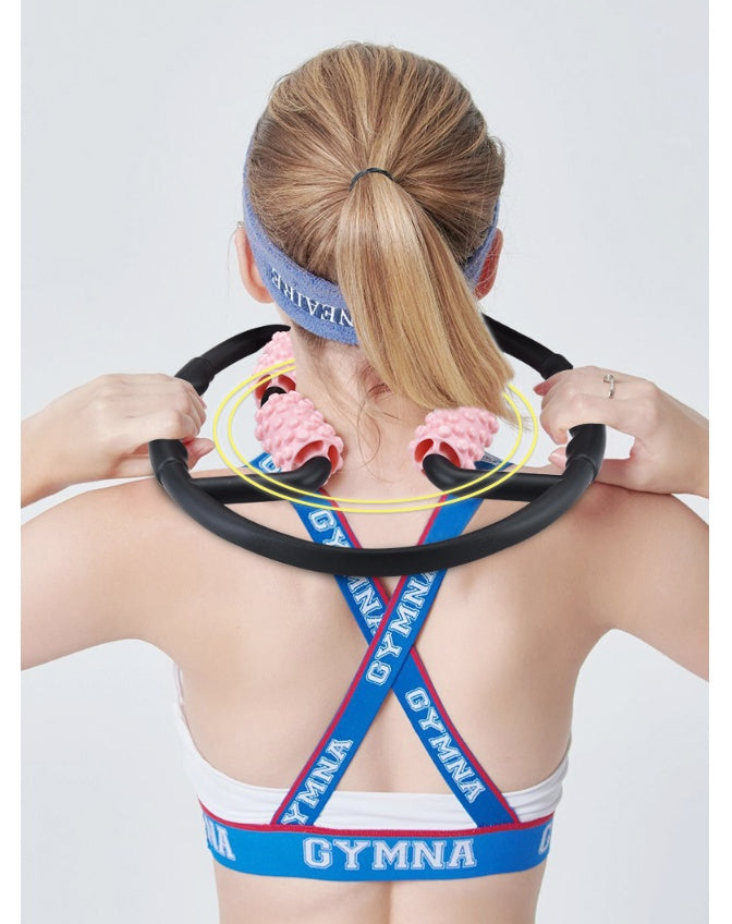 Multifunctional Muscle Massager Relaxation Roller Ring Clamp Yoga Body Shaping 4 Wheels Fitness Device for Sports - GoVital Co.