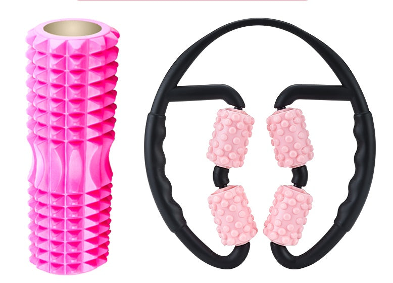 Multifunctional Muscle Massager Relaxation Roller Ring Clamp Yoga Body Shaping 4 Wheels Fitness Device for Sports - GoVital Co.