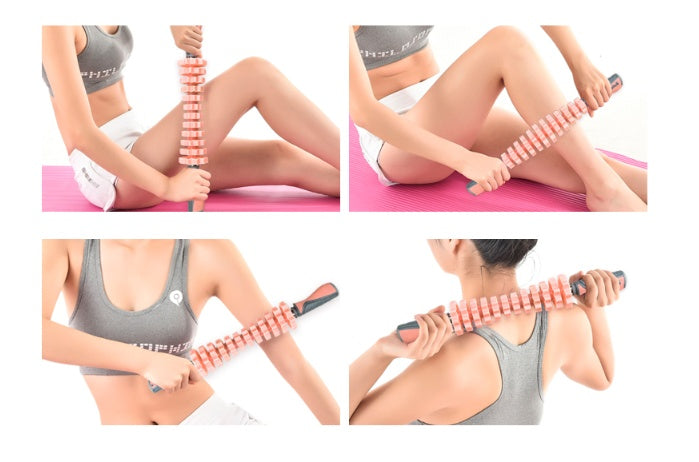 Multifunctional Muscle Massager Relaxation Roller Ring Clamp Yoga Body Shaping 4 Wheels Fitness Device for Sports - GoVital Co.