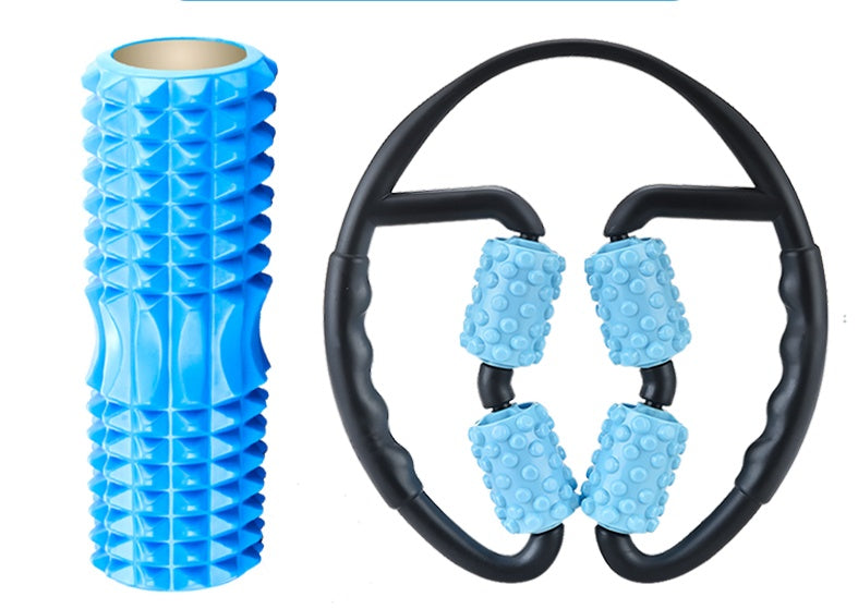 Multifunctional Muscle Massager Relaxation Roller Ring Clamp Yoga Body Shaping 4 Wheels Fitness Device for Sports - GoVital Co.