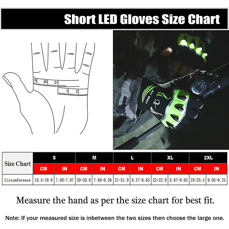 Fingerless Outdoor Sports Bike Lighting Gloves - GoVital Co.