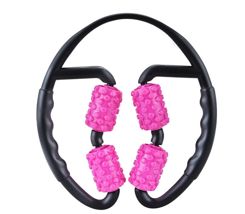 Multifunctional Muscle Massager Relaxation Roller Ring Clamp Yoga Body Shaping 4 Wheels Fitness Device for Sports - GoVital Co.