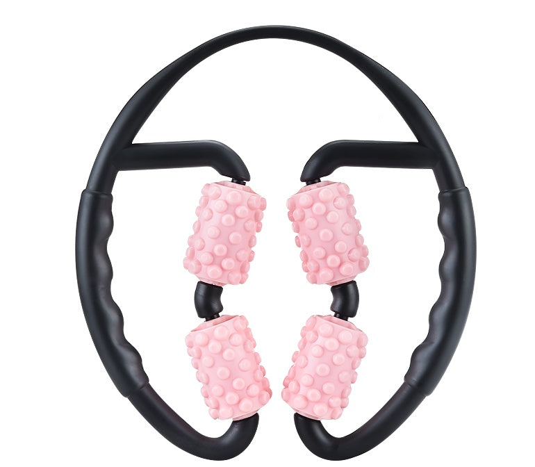 Multifunctional Muscle Massager Relaxation Roller Ring Clamp Yoga Body Shaping 4 Wheels Fitness Device for Sports - GoVital Co.