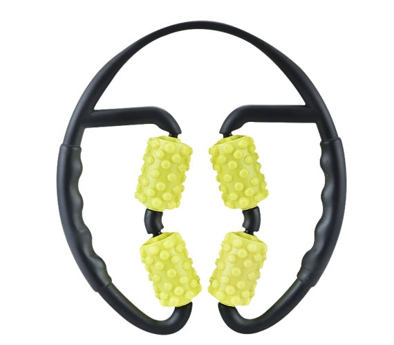 Multifunctional Muscle Massager Relaxation Roller Ring Clamp Yoga Body Shaping 4 Wheels Fitness Device for Sports - GoVital Co.