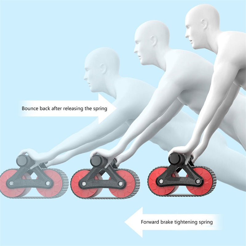 Double Wheel Abdominal Exerciser Women Men Automatic Rebound Ab Wheel Roller - GoVital Co.