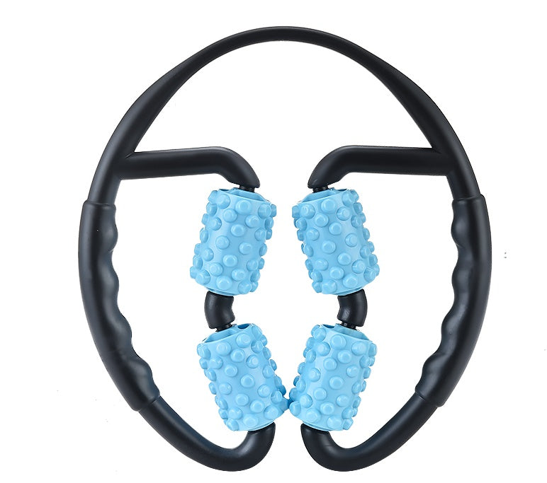 Multifunctional Muscle Massager Relaxation Roller Ring Clamp Yoga Body Shaping 4 Wheels Fitness Device for Sports - GoVital Co.