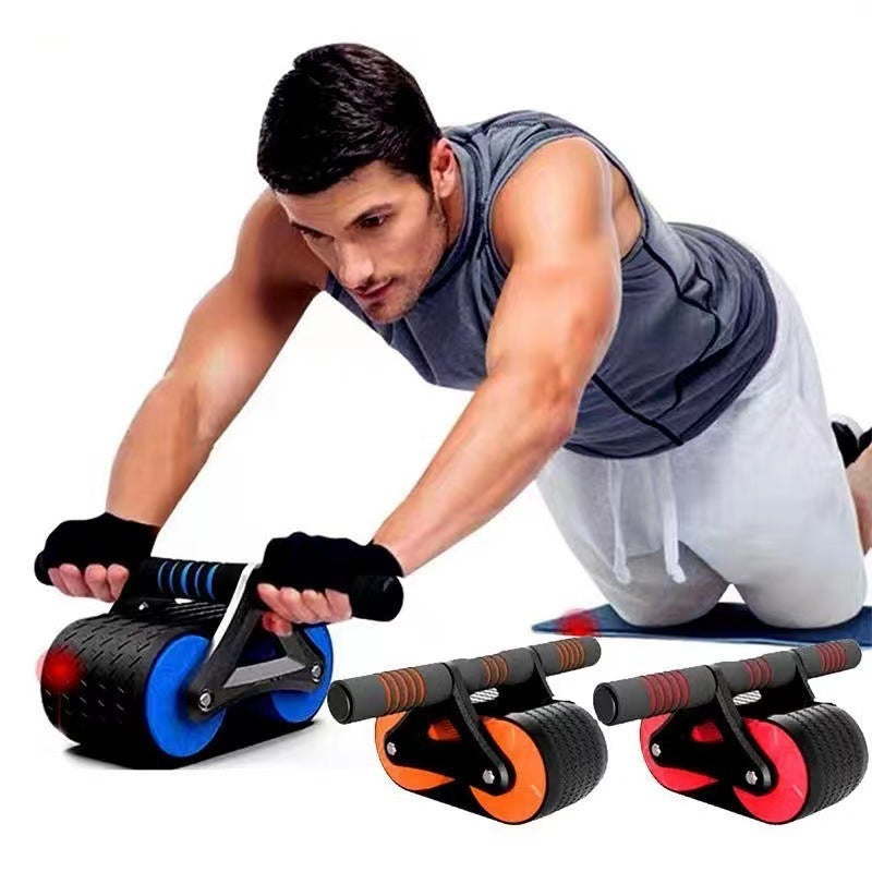 Double Wheel Abdominal Exerciser Women Men Automatic Rebound Ab Wheel Roller - GoVital Co.