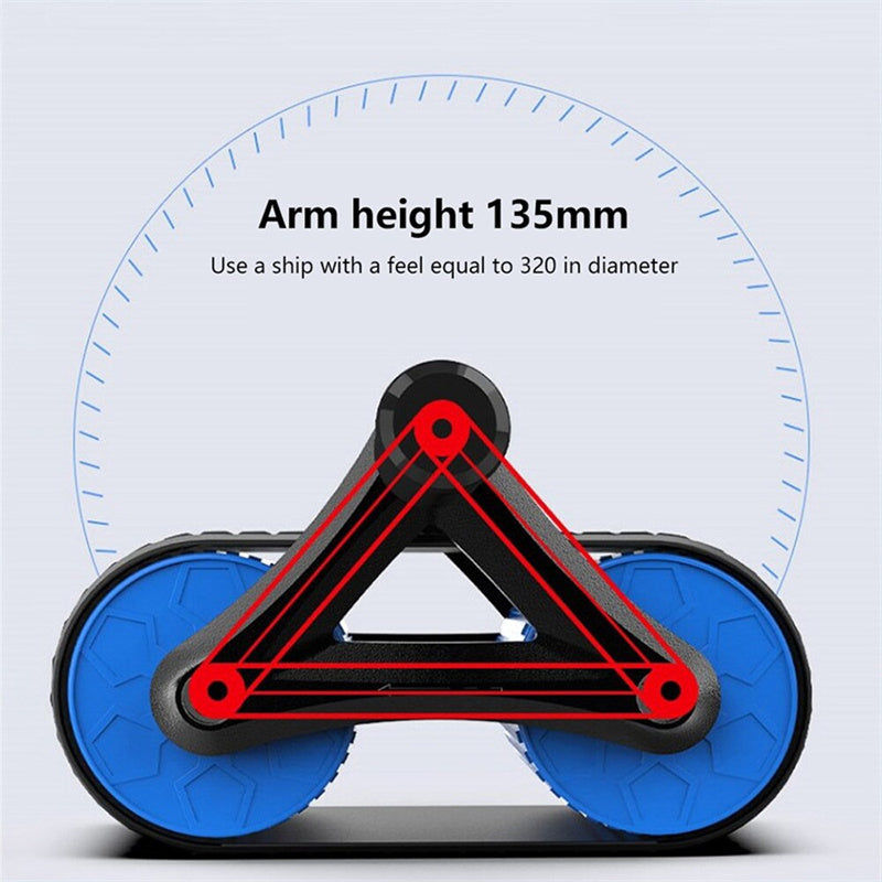 Double Wheel Abdominal Exerciser Women Men Automatic Rebound Ab Wheel Roller - GoVital Co.