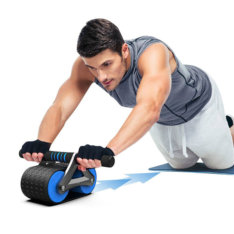 Double Wheel Abdominal Exerciser Women Men Automatic Rebound Ab Wheel Roller - GoVital Co.