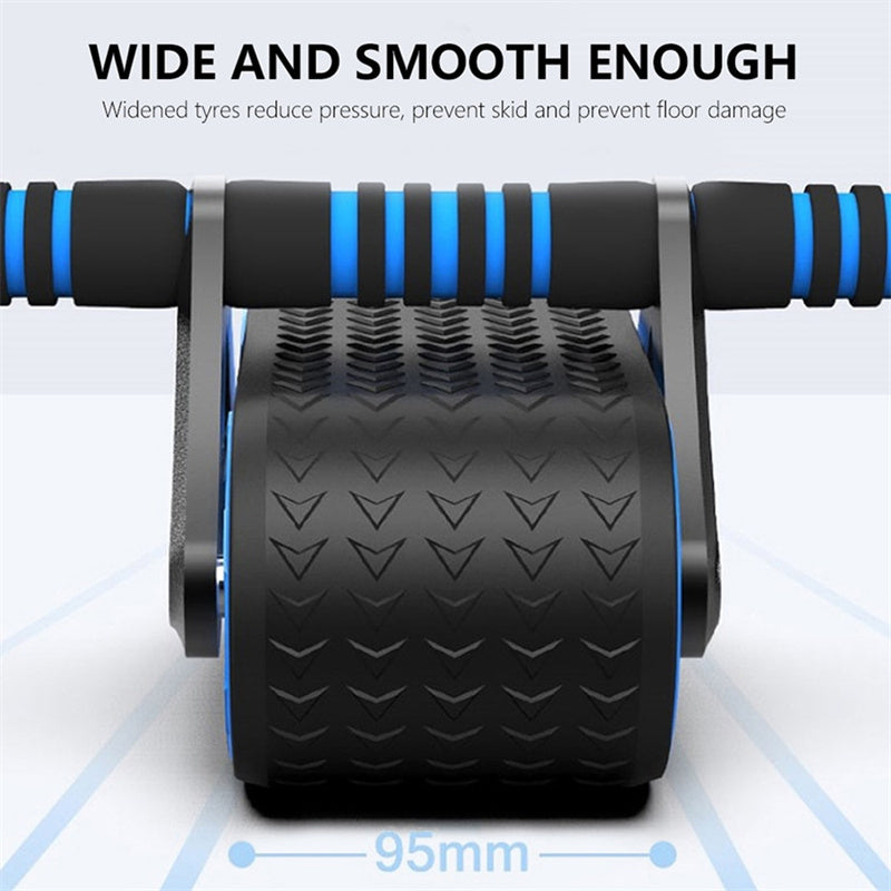 Double Wheel Abdominal Exerciser Women Men Automatic Rebound Ab Wheel Roller - GoVital Co.