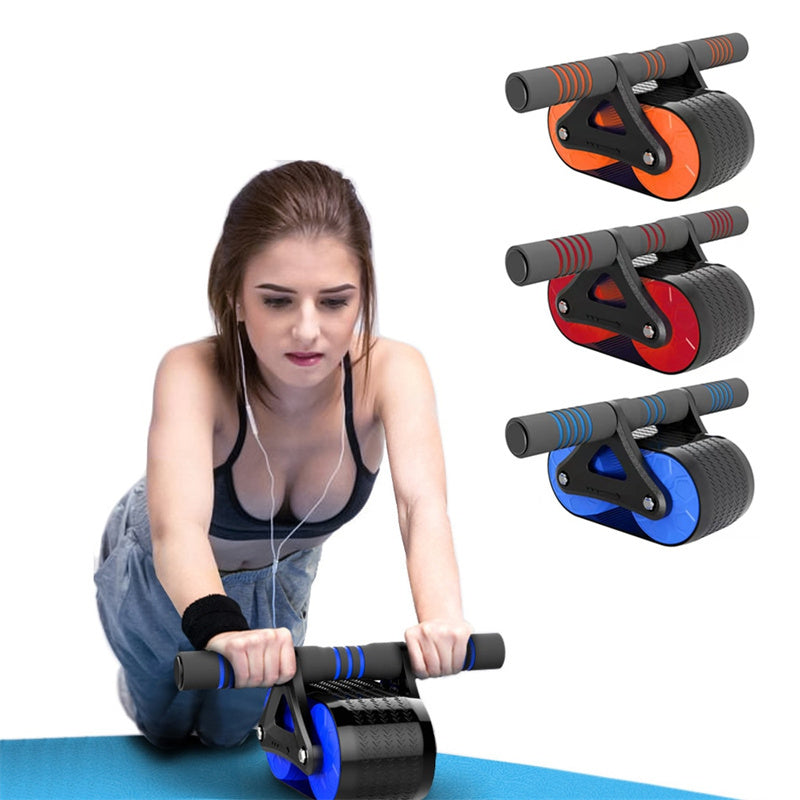 Double Wheel Abdominal Exerciser Women Men Automatic Rebound Ab Wheel Roller - GoVital Co.