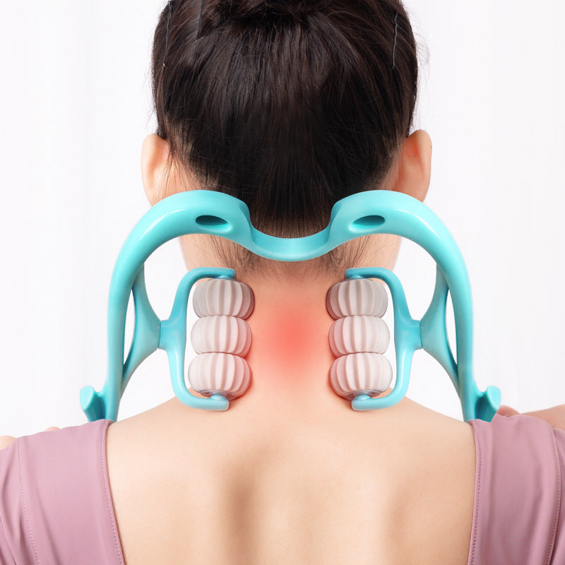 Multifunctional Manual Six-wheel Neck Massager Massage Relieve Roller Massage Tool - GoVital Co.