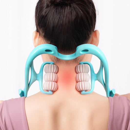 Multifunctional Manual Six-wheel Neck Massager Massage Relieve Roller Massage Tool - GoVital Co.