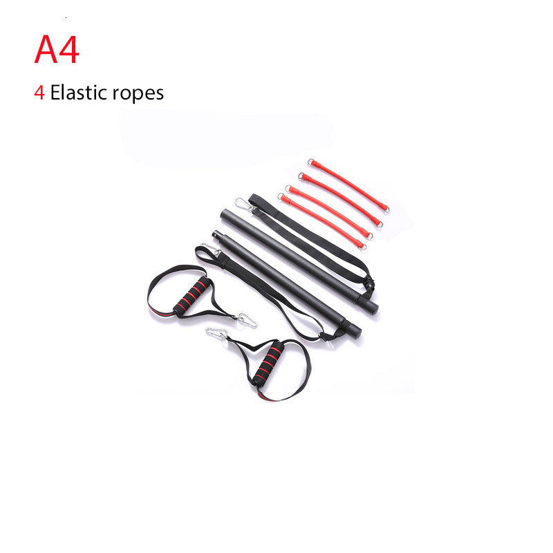 Body Workout Trainer Bar with Resistance Bands Rubber Buckles - GoVital Co.