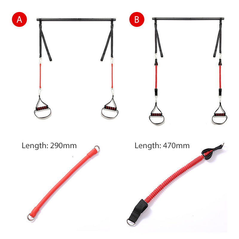 Body Workout Trainer Bar with Resistance Bands Rubber Buckles - GoVital Co.