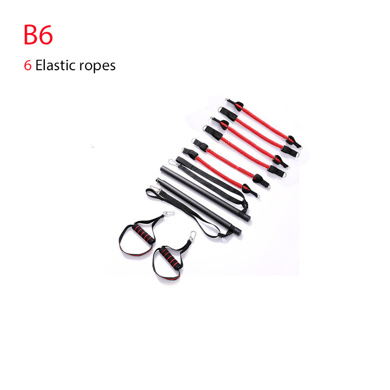 Body Workout Trainer Bar with Resistance Bands Rubber Buckles - GoVital Co.