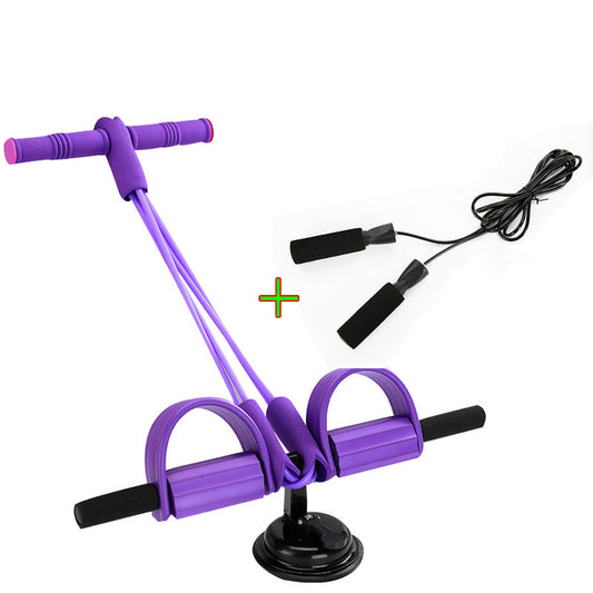 4 Tubes Latex Foot Elastic Pull Rope Expander Pedal Resistance Band - GoVital Co.