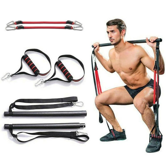 Portable Home Gym Workout Equipment Perfect Stretched Fusion Exercise Bar And Bands - GoVital Co.