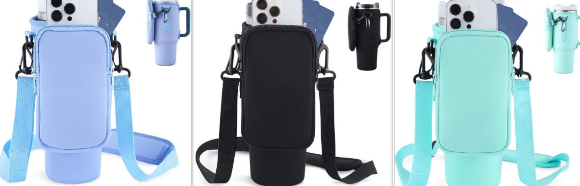 Slok Water Bottle Carrier Bag For Outdoor Walking Hiking Travelling Sports-Blue Purple - GoVital Co.