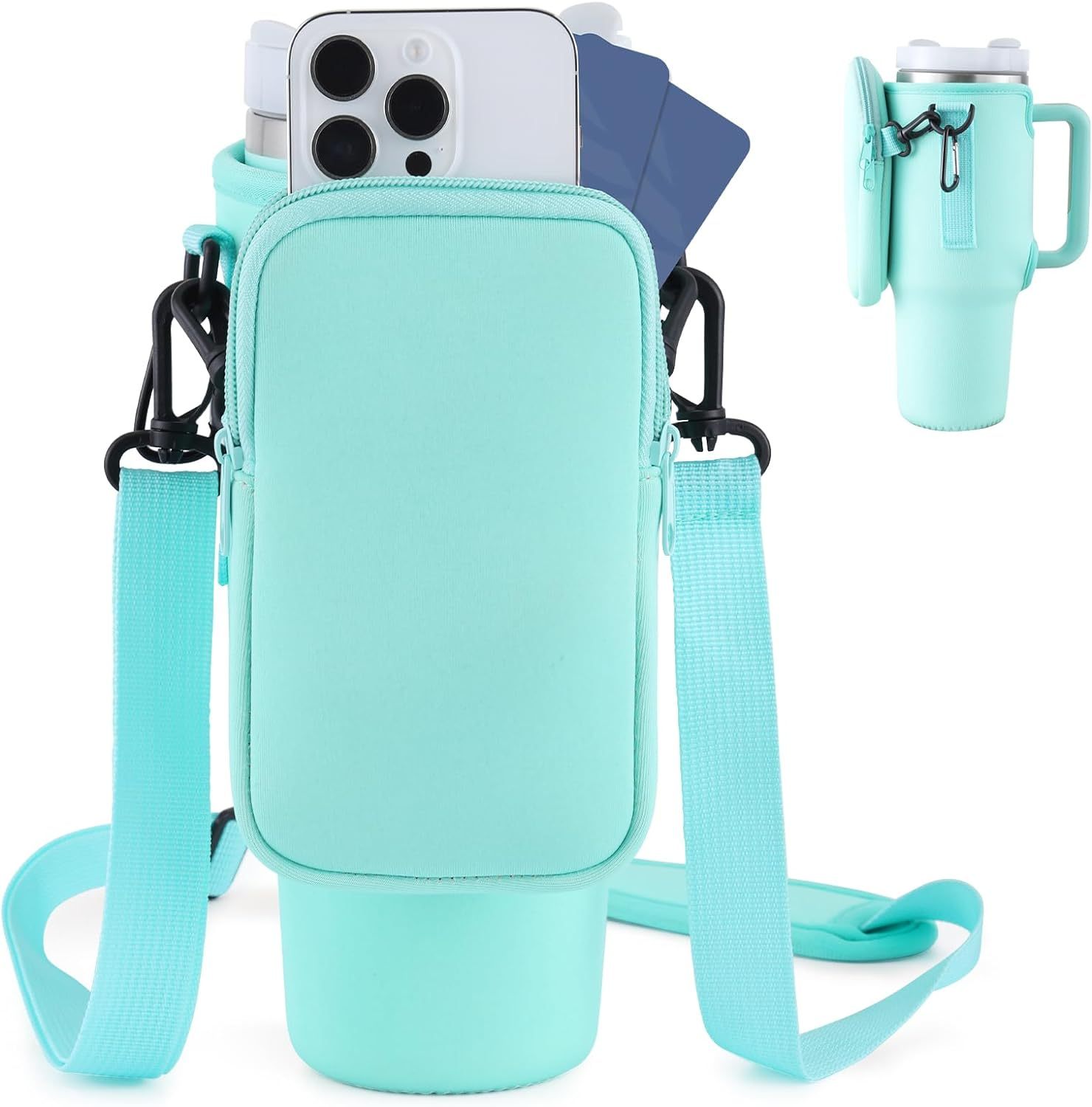 Slok Water Bottle Carrier Bag For Outdoor Walking Hiking Travelling Sports-Blue Purple - GoVital Co.