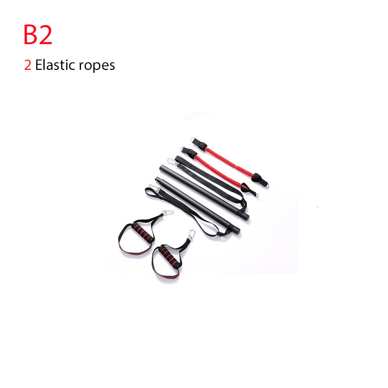 Body Workout Trainer Bar with Resistance Bands Rubber Buckles - GoVital Co.