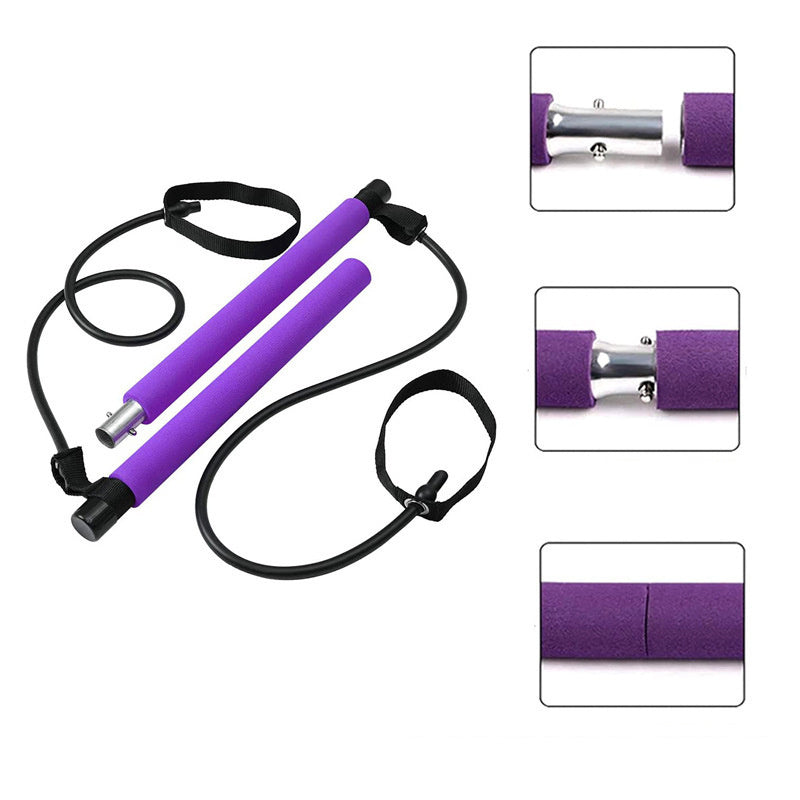 Fitness Yoga Pilates Bar Portable Gym Accessories Sport Elastic Bodybuilding Resistance Bands - GoVital Co.