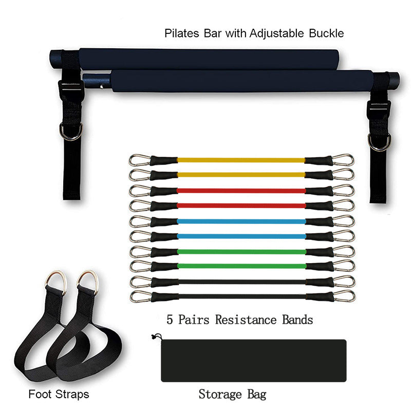 Fitness Yoga Pilates Bar Portable Gym Accessories Sport Elastic Bodybuilding Resistance Bands - GoVital Co.