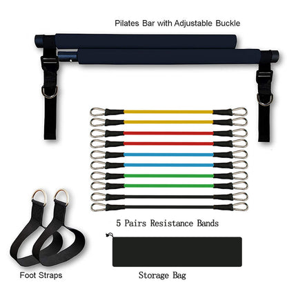 Fitness Yoga Pilates Bar Portable Gym Accessories Sport Elastic Bodybuilding Resistance Bands - GoVital Co.