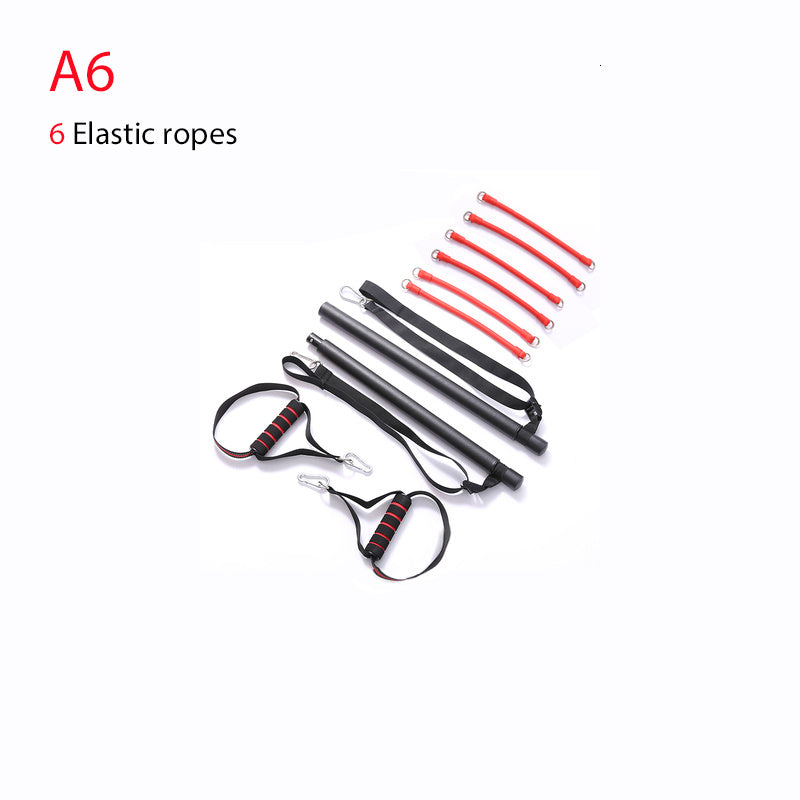 Body Workout Trainer Bar with Resistance Bands Rubber Buckles - GoVital Co.