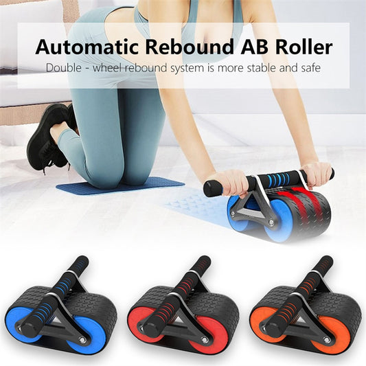 Double Wheel Abdominal Exerciser Women Men Automatic Rebound Ab Wheel Roller - GoVital Co.