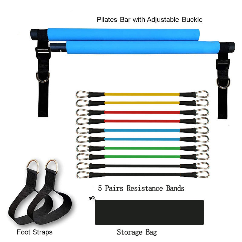 Fitness Yoga Pilates Bar Portable Gym Accessories Sport Elastic Bodybuilding Resistance Bands - GoVital Co.